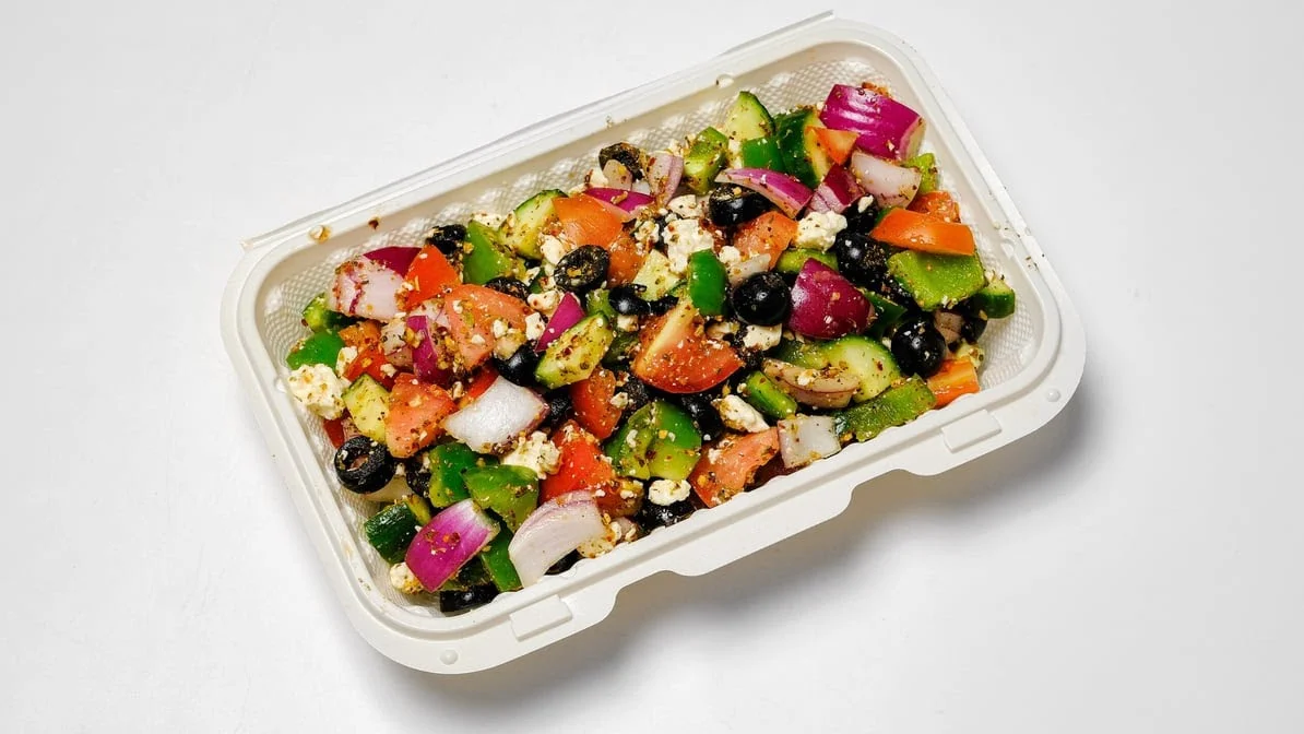 Healthy salad at Pasta Kulture restaurant Camrose Alberta